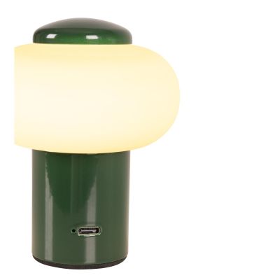 Lucide GUSTAV - Rechargeable Table lamp - Battery pack - Ø 8 cm - LED Dim. - 1x0,8W 2700K - Green
